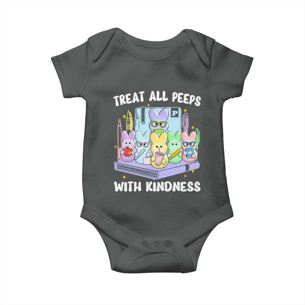 Teachers Easter Baby Onesie Treat All Peeps With Kindness - Wonder Print Shop