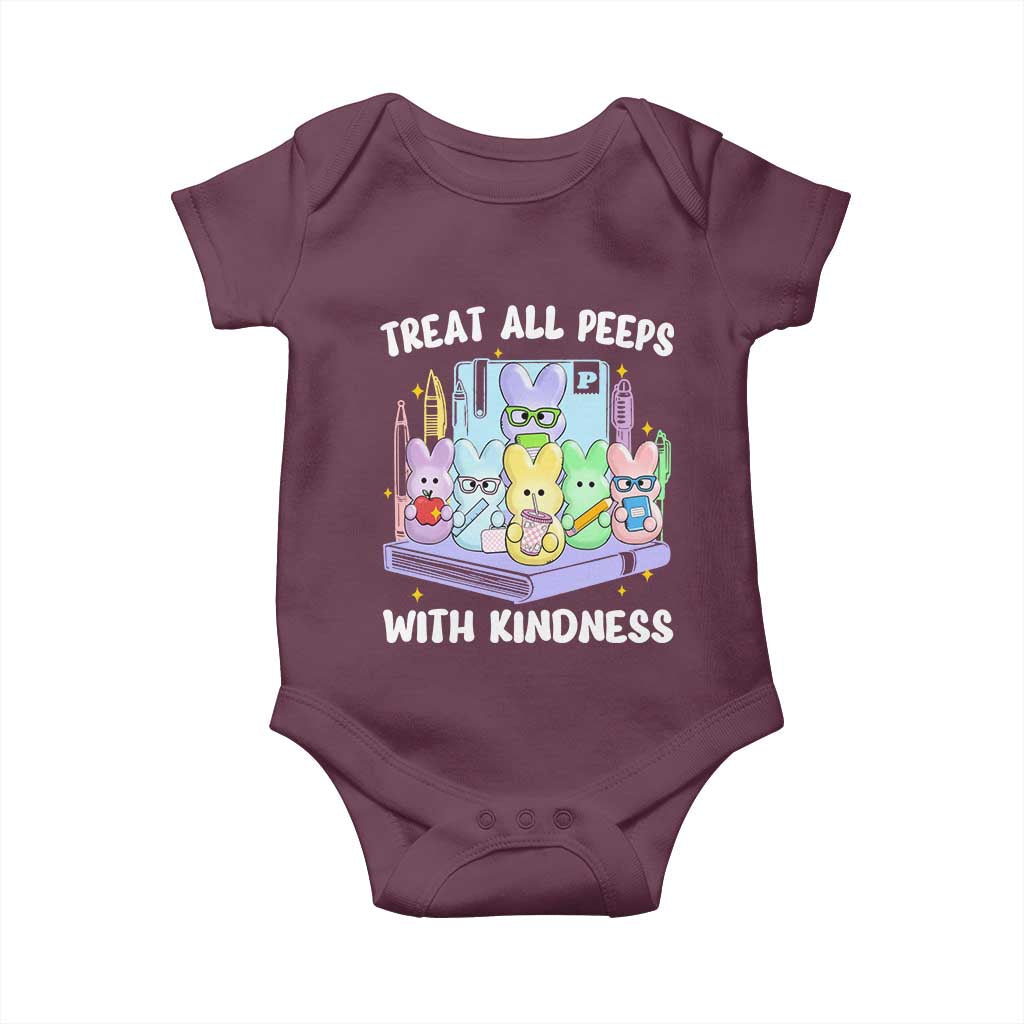 Teachers Easter Baby Onesie Treat All Peeps With Kindness - Wonder Print Shop