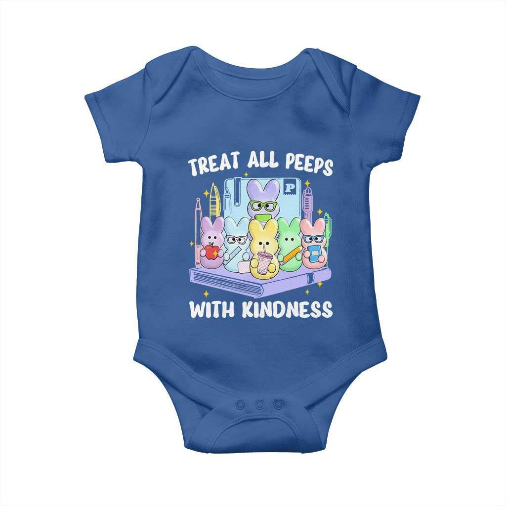 Teachers Easter Baby Onesie Treat All Peeps With Kindness - Wonder Print Shop