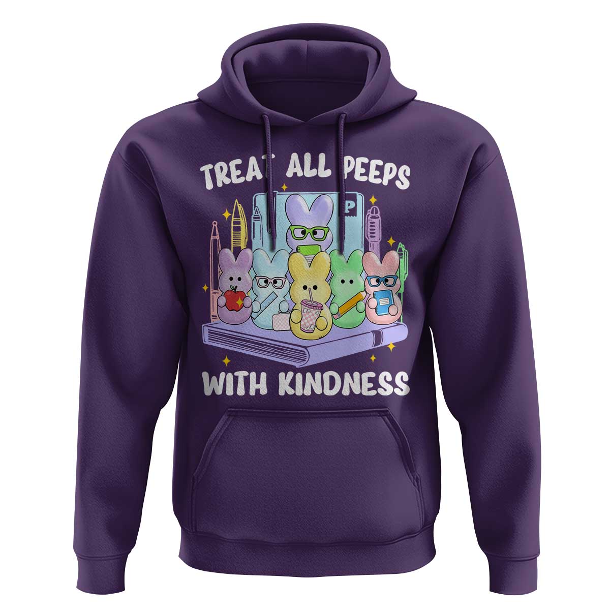 Teachers Easter Hoodie Treat All Peeps With Kindness - Wonder Print Shop