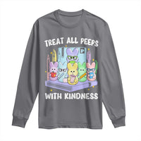 Teachers Easter Long Sleeve Shirt Treat All Peeps With Kindness - Wonder Print Shop