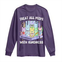 Teachers Easter Long Sleeve Shirt Treat All Peeps With Kindness - Wonder Print Shop