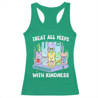 Teachers Easter Racerback Tank Top Treat All Peeps With Kindness - Wonder Print Shop