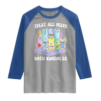 Teachers Easter Raglan Shirt Treat All Peeps With Kindness - Wonder Print Shop