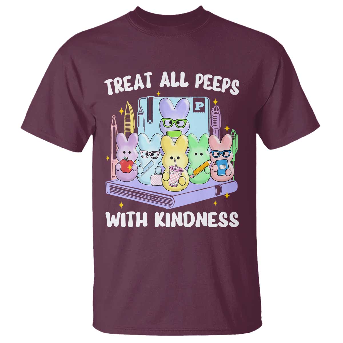 Teachers Easter T Shirt Treat All Peeps With Kindness - Wonder Print Shop