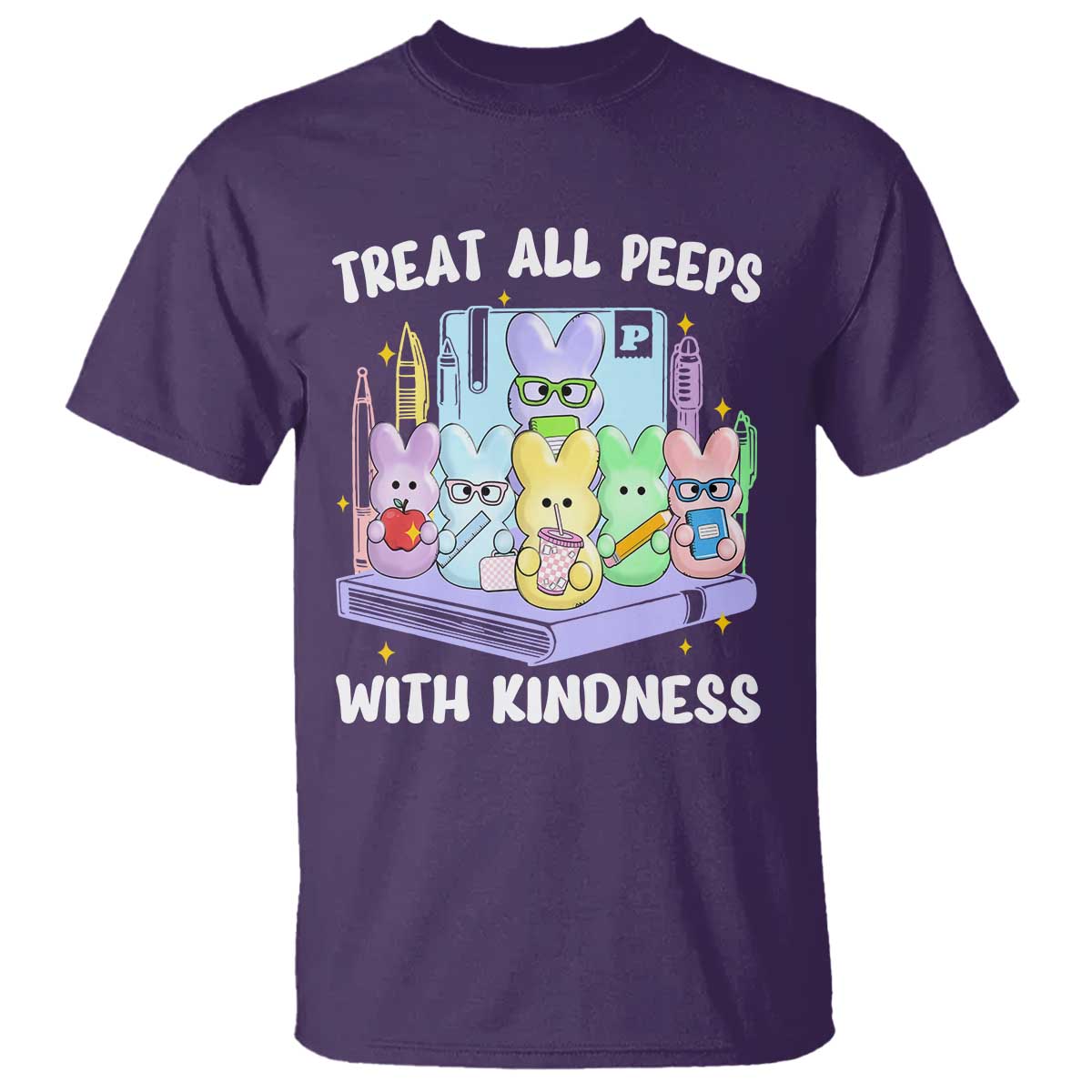 Teachers Easter T Shirt Treat All Peeps With Kindness - Wonder Print Shop