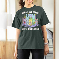 Teachers Easter T Shirt For Women Treat All Peeps With Kindness - Wonder Print Shop