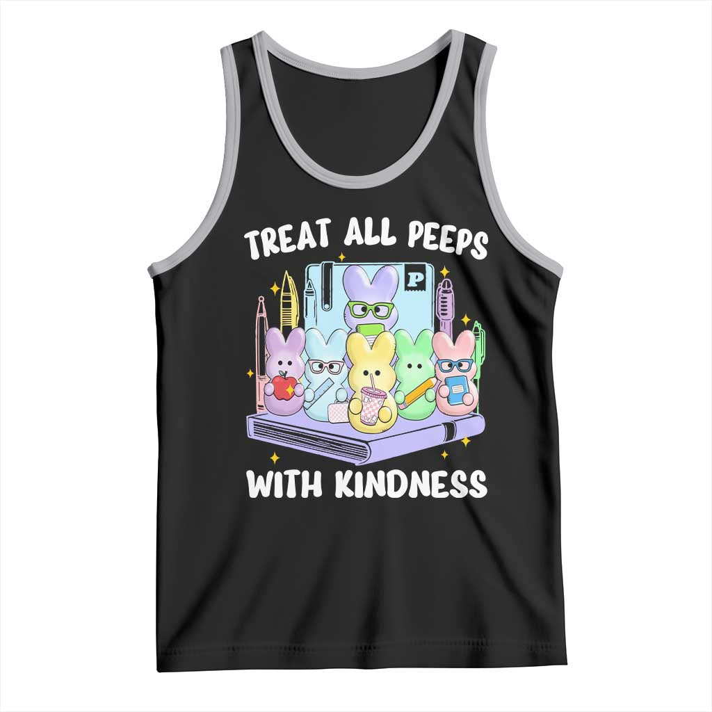 Teachers Easter Tank Top Treat All Peeps With Kindness - Wonder Print Shop