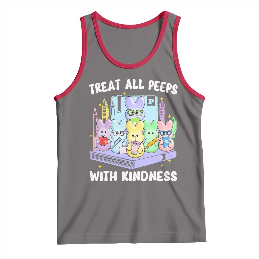 Teachers Easter Tank Top Treat All Peeps With Kindness - Wonder Print Shop