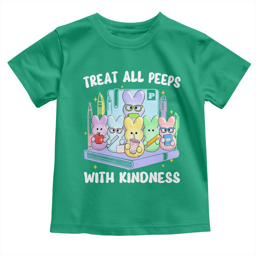 Teachers Easter Toddler T Shirt Treat All Peeps With Kindness - Wonder Print Shop