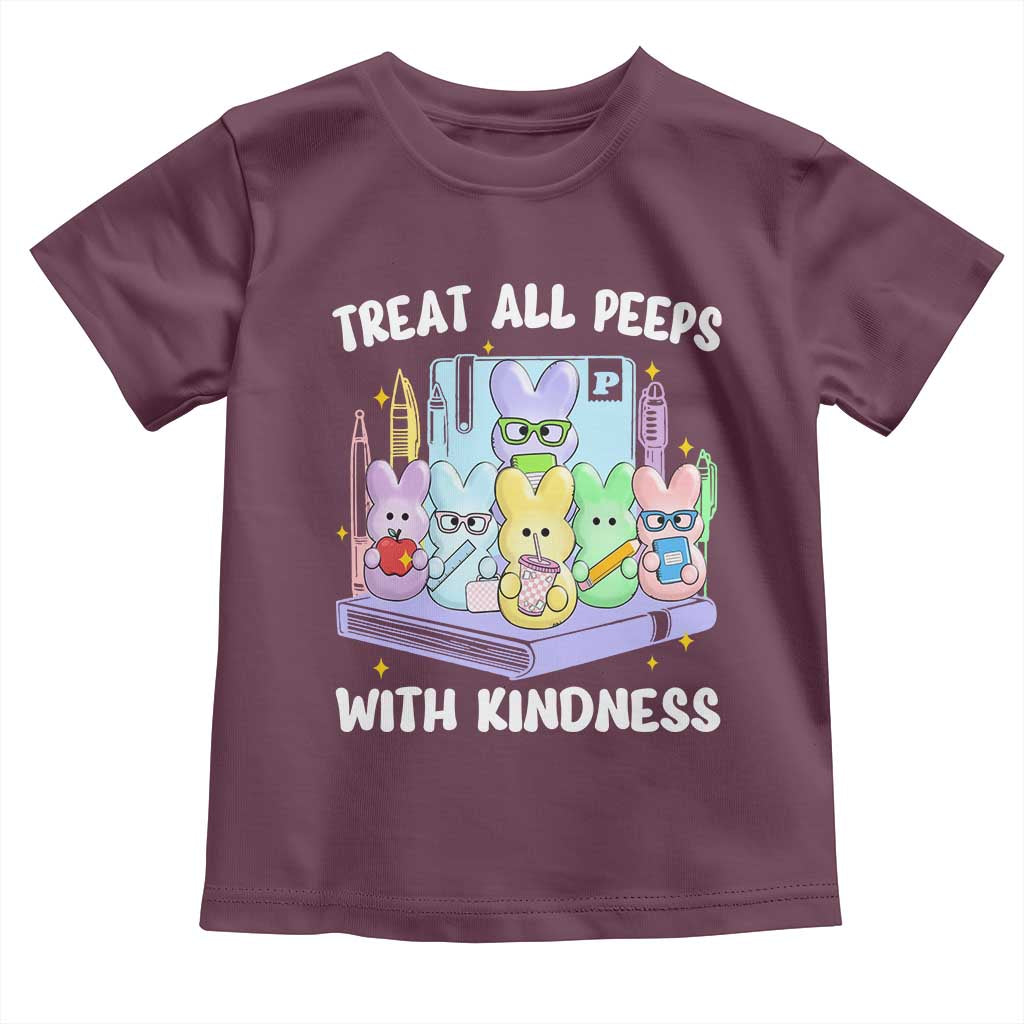 Teachers Easter Toddler T Shirt Treat All Peeps With Kindness - Wonder Print Shop