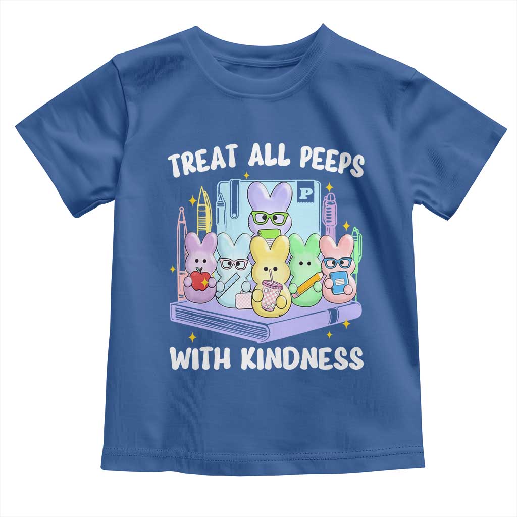 Teachers Easter Toddler T Shirt Treat All Peeps With Kindness - Wonder Print Shop