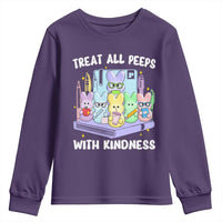 Teachers Easter Youth Sweatshirt Treat All Peeps With Kindness - Wonder Print Shop