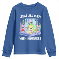 Teachers Easter Youth Sweatshirt Treat All Peeps With Kindness - Wonder Print Shop