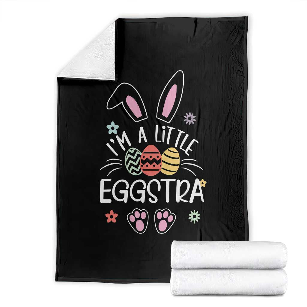 Funny Easter Throw Blanket Im A Little Eggstra Bunny Cute Kids Toddler - Wonder Print Shop