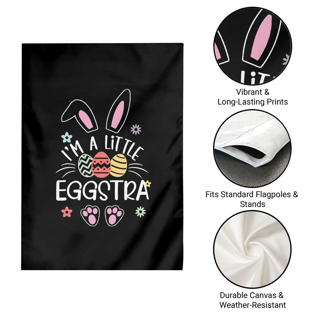 Funny Easter Garden Flag Im A Little Eggstra Bunny Cute Kids Toddler - Wonder Print Shop