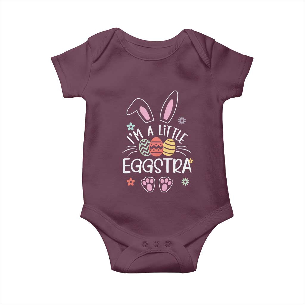 Funny Easter Baby Onesie Im A Little Eggstra Bunny Cute Kids Toddler - Wonder Print Shop