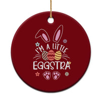 Funny Easter Ceramic Ornament Im A Little Eggstra Bunny Cute Kids Toddler - Wonder Print Shop