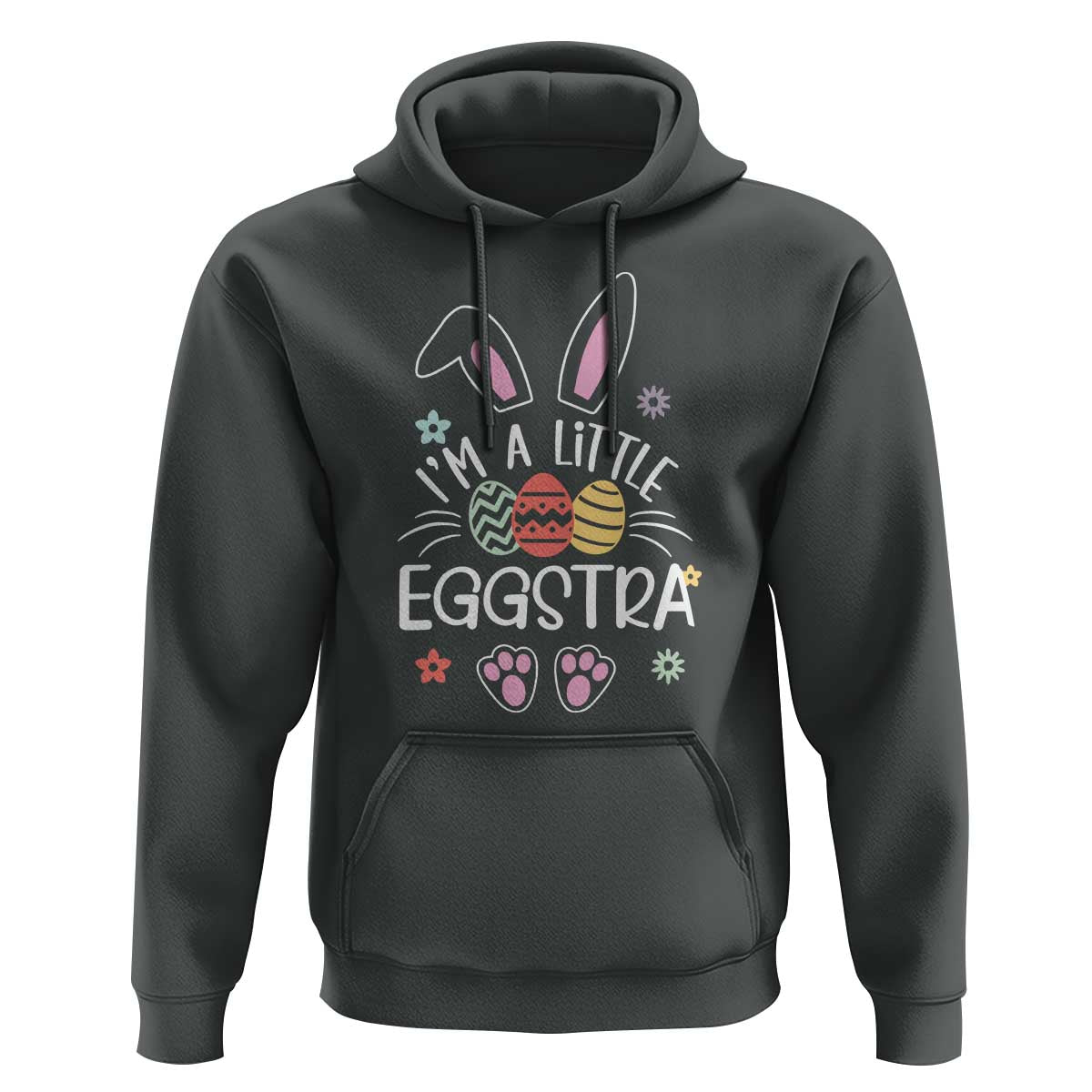 Funny Easter Hoodie Im A Little Eggstra Bunny Cute Kids Toddler - Wonder Print Shop