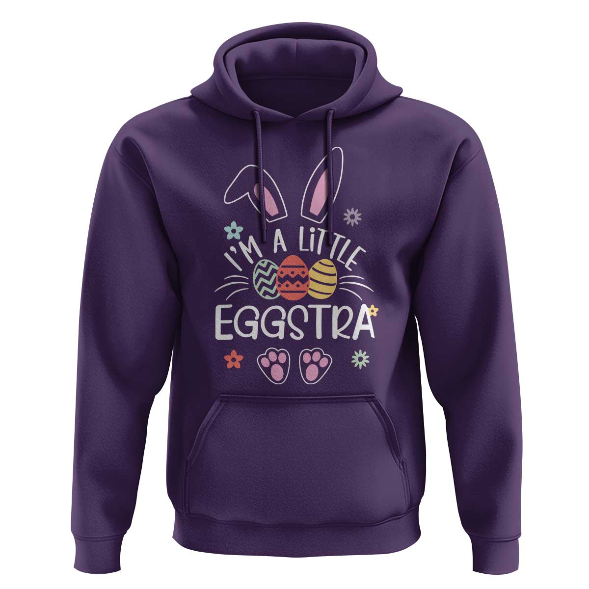 Funny Easter Hoodie Im A Little Eggstra Bunny Cute Kids Toddler - Wonder Print Shop