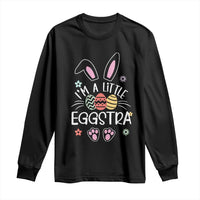 Funny Easter Long Sleeve Shirt Im A Little Eggstra Bunny Cute Kids Toddler - Wonder Print Shop