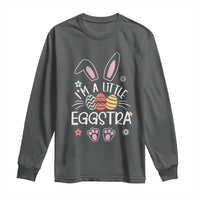 Funny Easter Long Sleeve Shirt Im A Little Eggstra Bunny Cute Kids Toddler - Wonder Print Shop