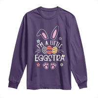 Funny Easter Long Sleeve Shirt Im A Little Eggstra Bunny Cute Kids Toddler - Wonder Print Shop