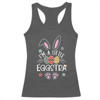 Funny Easter Racerback Tank Top Im A Little Eggstra Bunny Cute Kids Toddler - Wonder Print Shop