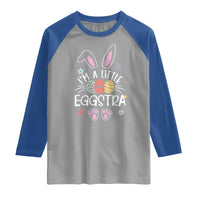 Funny Easter Raglan Shirt Im A Little Eggstra Bunny Cute Kids Toddler - Wonder Print Shop