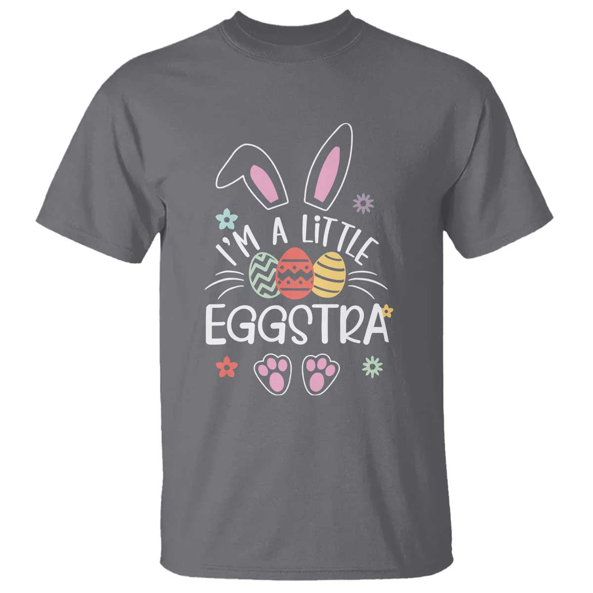 Funny Easter T Shirt Im A Little Eggstra Bunny Cute Kids Toddler - Wonder Print Shop