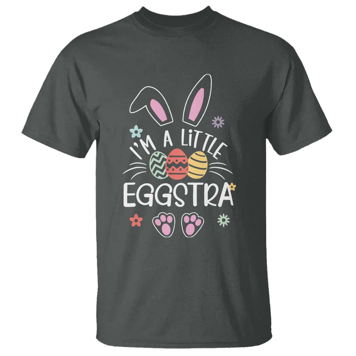 Funny Easter T Shirt Im A Little Eggstra Bunny Cute Kids Toddler - Wonder Print Shop