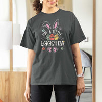 Funny Easter T Shirt For Women Im A Little Eggstra Bunny Cute Kids Toddler - Wonder Print Shop