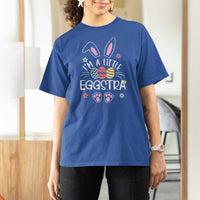 Funny Easter T Shirt For Women Im A Little Eggstra Bunny Cute Kids Toddler - Wonder Print Shop