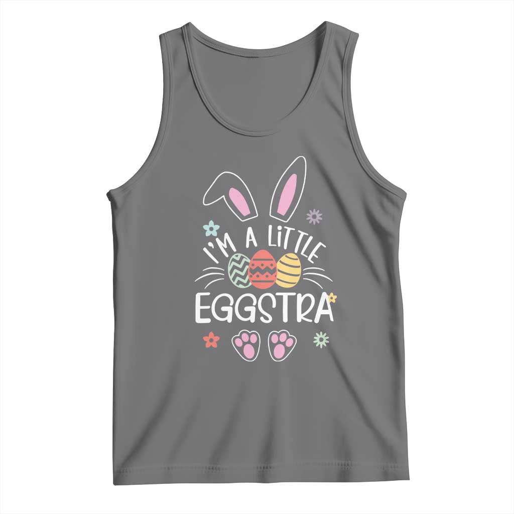 Funny Easter Tank Top Im A Little Eggstra Bunny Cute Kids Toddler - Wonder Print Shop