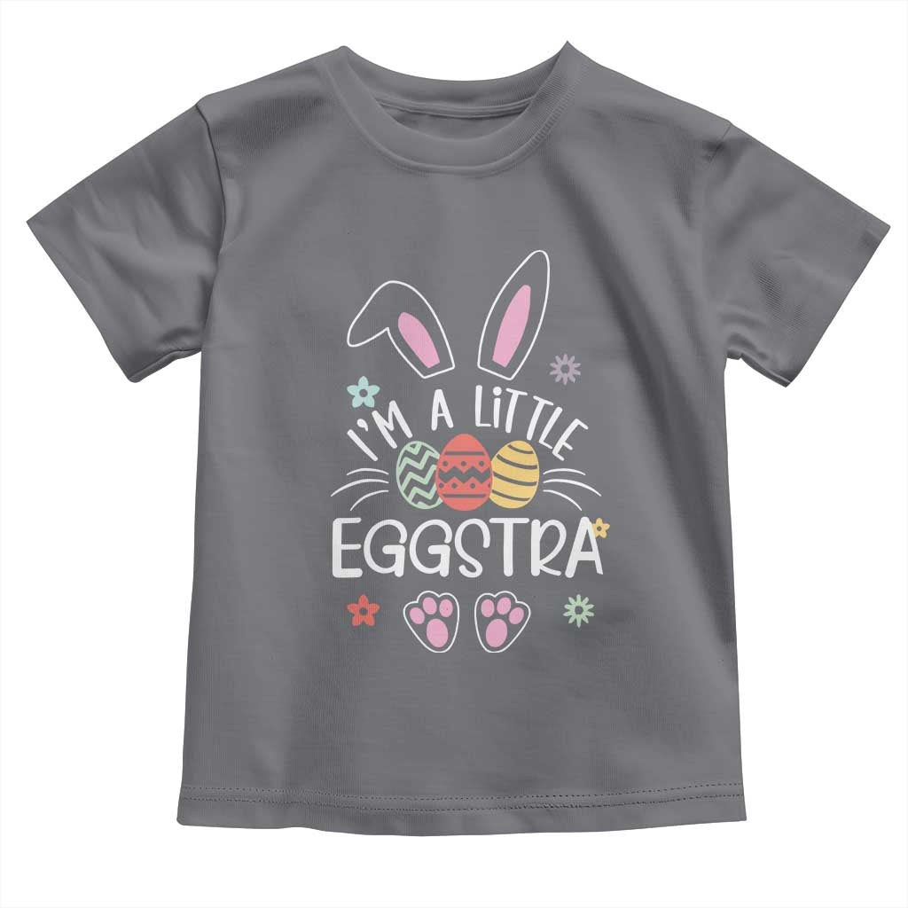 Funny Easter Toddler T Shirt Im A Little Eggstra Bunny Cute Kids Toddler - Wonder Print Shop