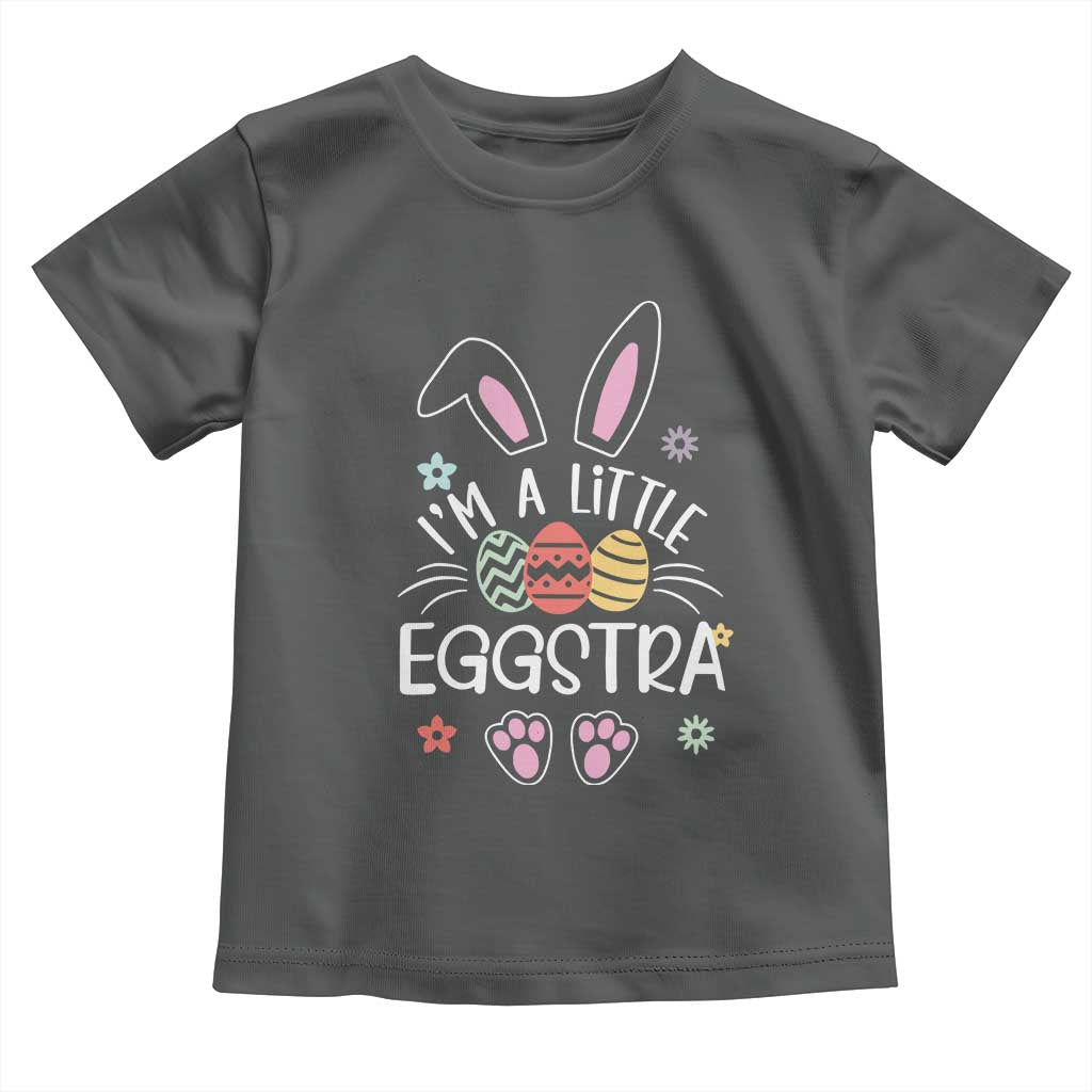 Funny Easter Toddler T Shirt Im A Little Eggstra Bunny Cute Kids Toddler - Wonder Print Shop