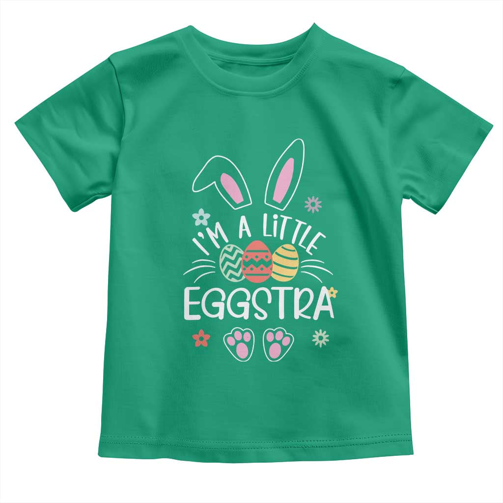 Funny Easter Toddler T Shirt Im A Little Eggstra Bunny Cute Kids Toddler - Wonder Print Shop