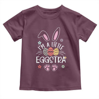 Funny Easter Toddler T Shirt Im A Little Eggstra Bunny Cute Kids Toddler - Wonder Print Shop