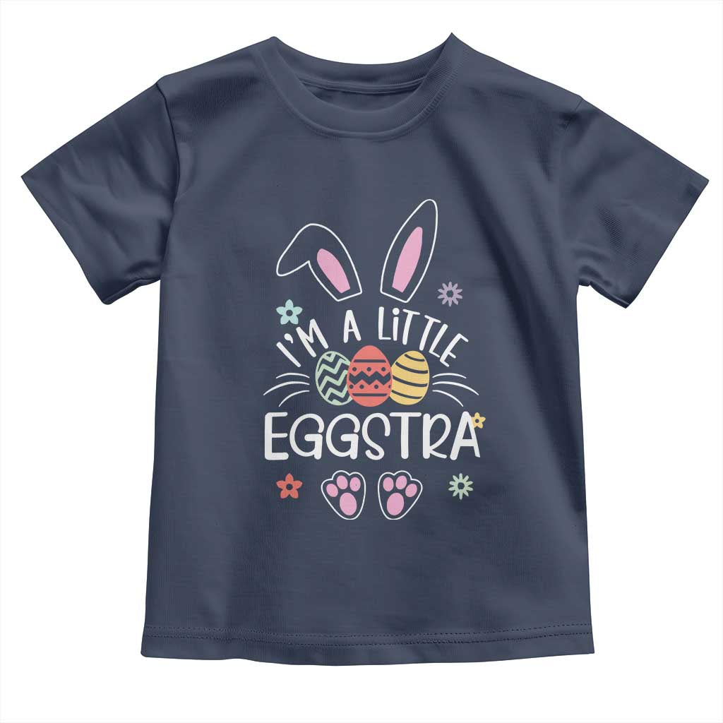 Funny Easter Toddler T Shirt Im A Little Eggstra Bunny Cute Kids Toddler - Wonder Print Shop