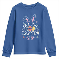 Funny Easter Youth Sweatshirt Im A Little Eggstra Bunny Cute Kids Toddler - Wonder Print Shop