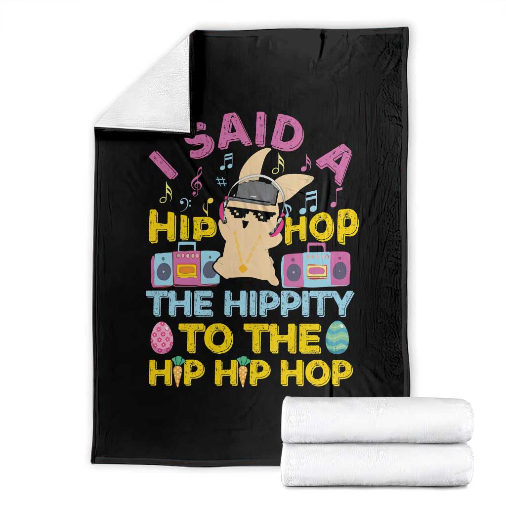 Funny Hip Hop Hippity Easter Bunny Throw Blanket - Wonder Print Shop