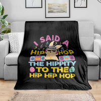 Funny Hip Hop Hippity Easter Bunny Throw Blanket - Wonder Print Shop