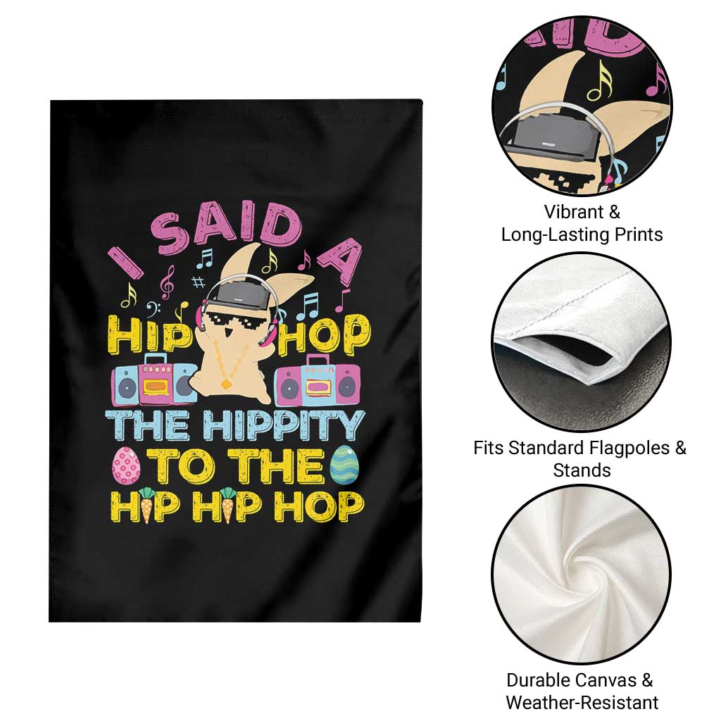 Funny Hip Hop Hippity Easter Bunny Garden Flag - Wonder Print Shop