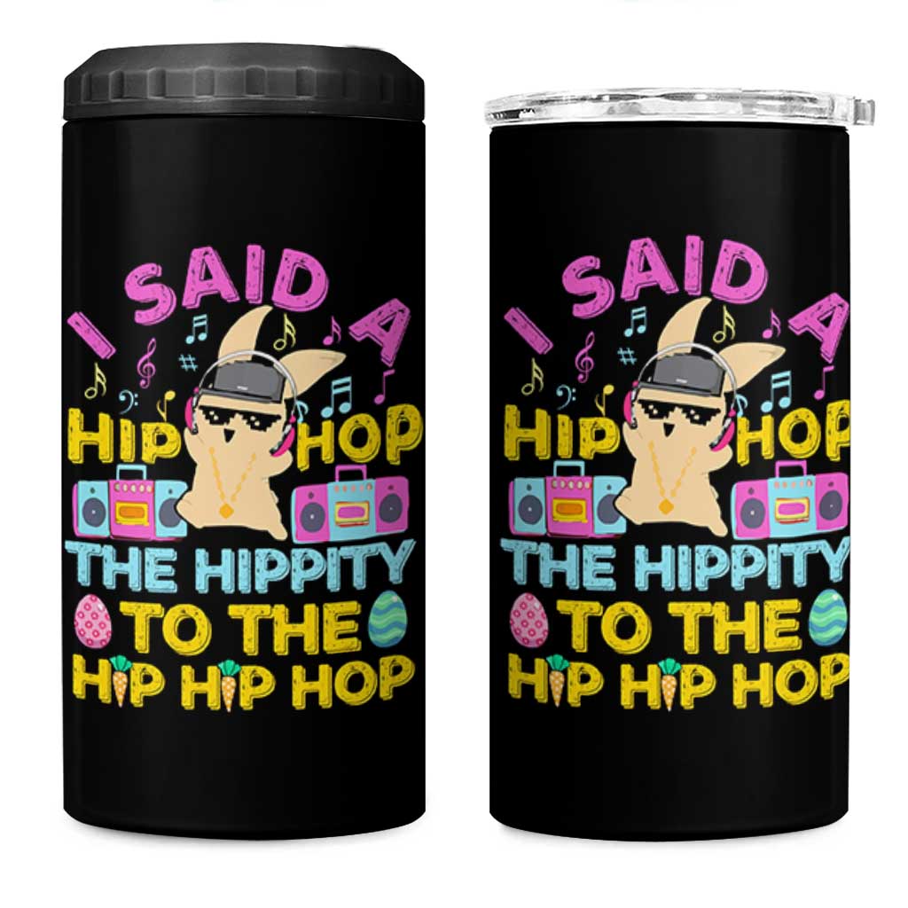Funny Hip Hop Hippity Easter Bunny 4 in 1 Can Cooler Tumbler - Wonder Print Shop
