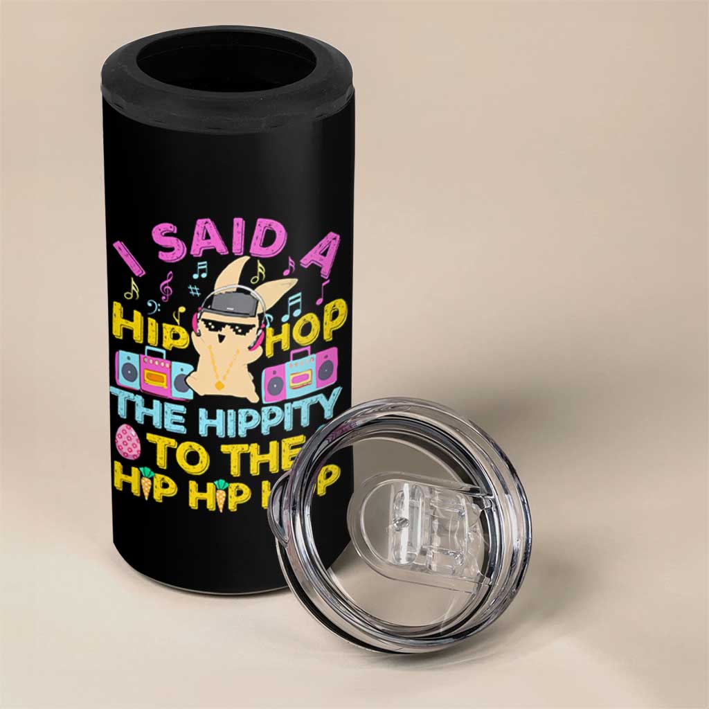 Funny Hip Hop Hippity Easter Bunny 4 in 1 Can Cooler Tumbler - Wonder Print Shop