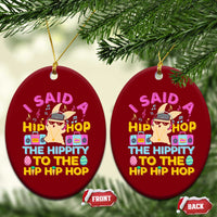 Funny Hip Hop Hippity Easter Bunny Ceramic Ornament - Wonder Print Shop