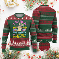 Funny Hip Hop Hippity Easter Bunny Ugly Christmas Sweater - Wonder Print Shop