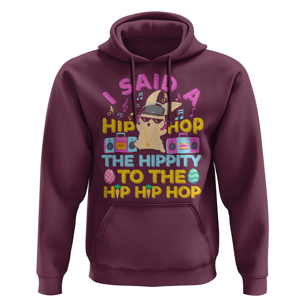 Funny Hip Hop Hippity Easter Bunny Hoodie - Wonder Print Shop