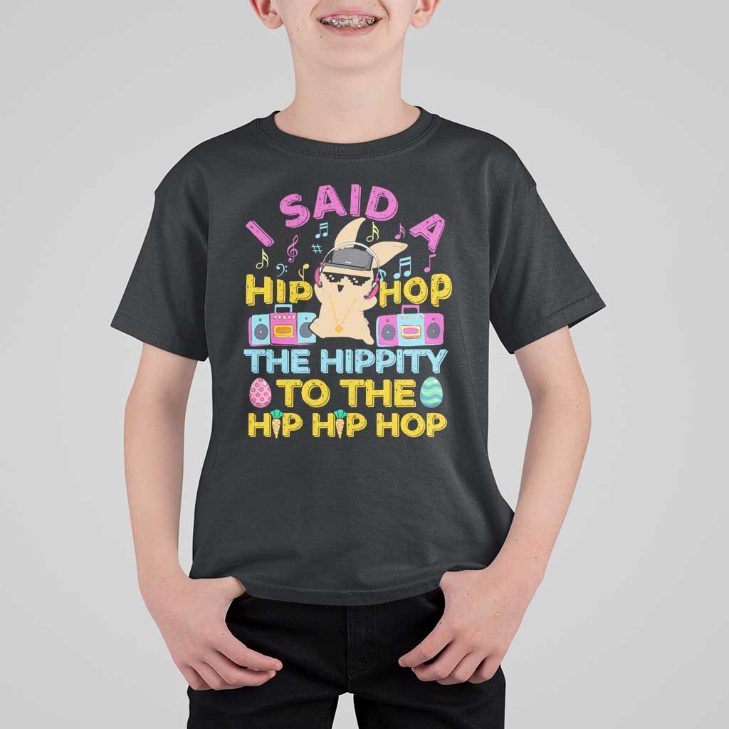 Funny Hip Hop Hippity Easter Bunny T Shirt For Kid - Wonder Print Shop