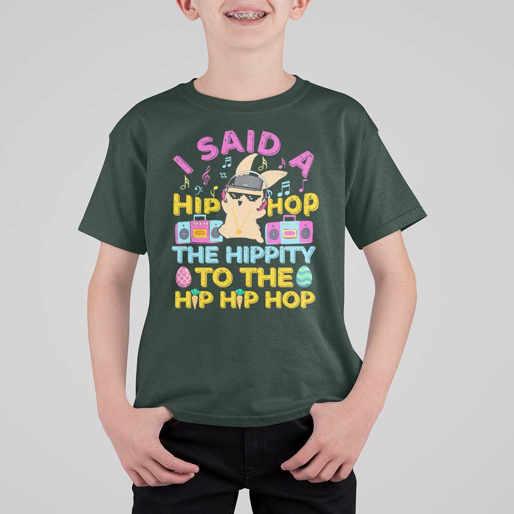 Funny Hip Hop Hippity Easter Bunny T Shirt For Kid - Wonder Print Shop